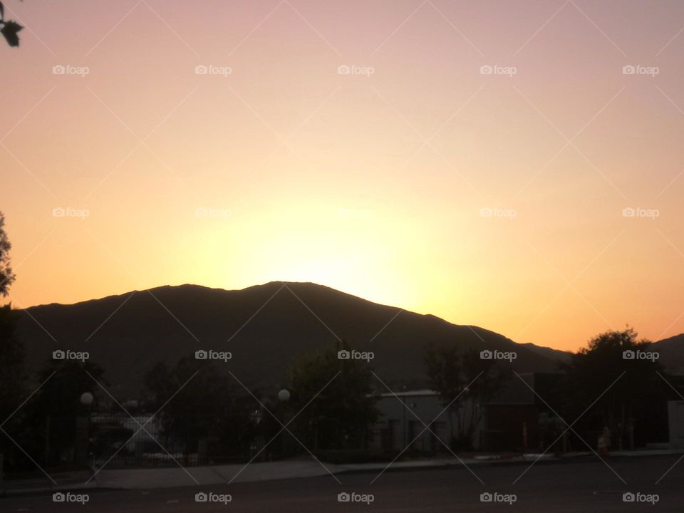 sunset in California