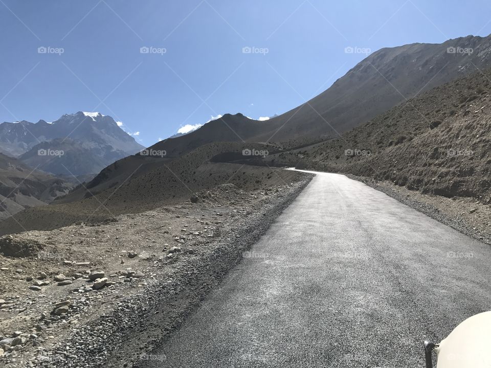 On the way to mountains, mustang,Nepal