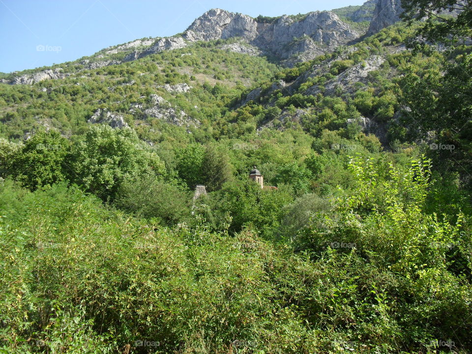 Small church in the mountains