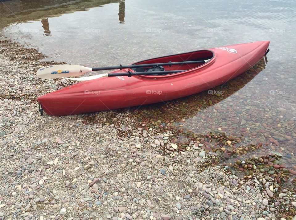 Kayak on shore