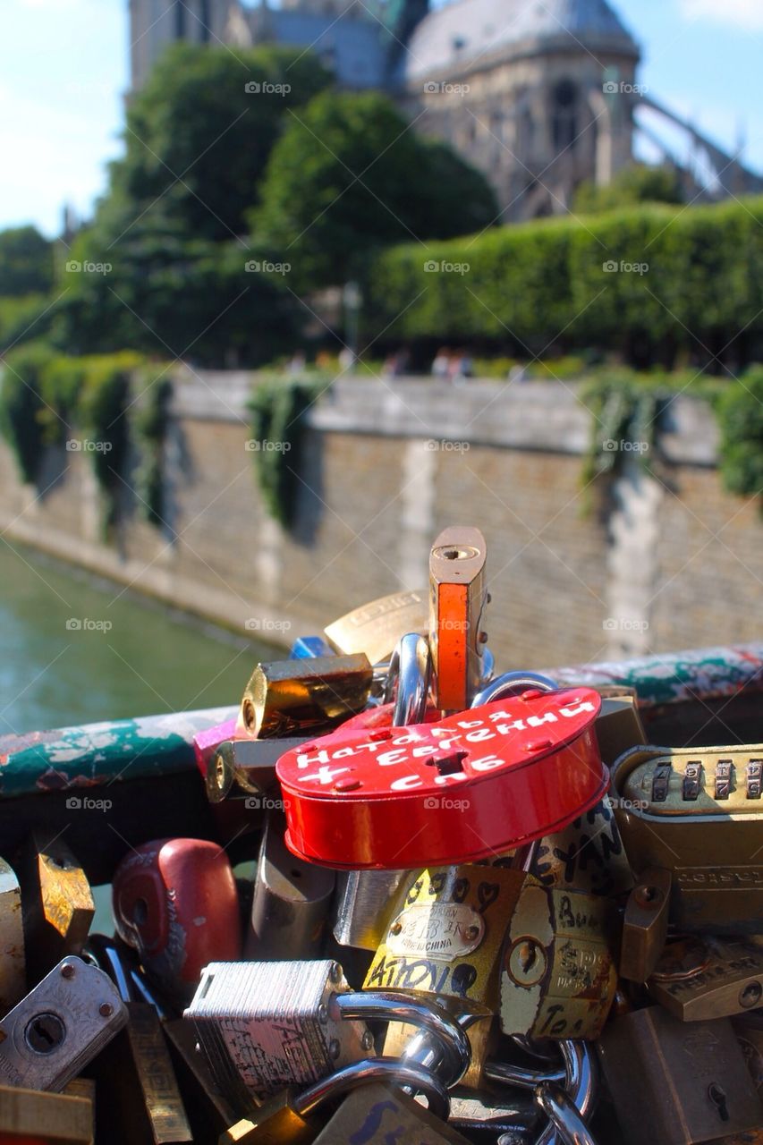 Bridge with lovelocks in Paris
