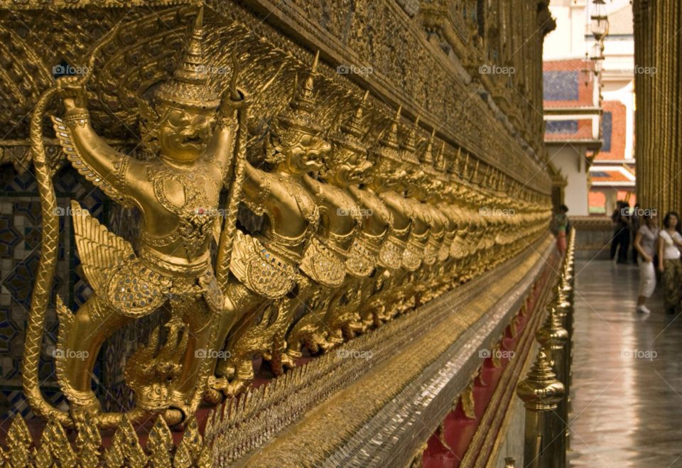statue gold thailand buddha by sklarian