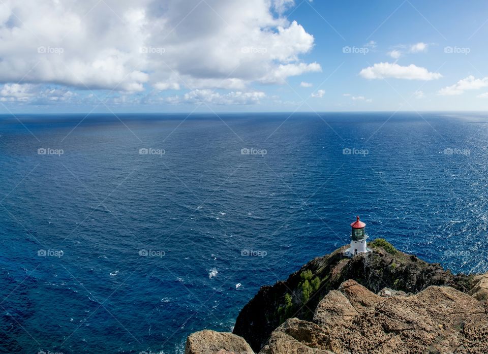 Aerial view of a idyllic sea