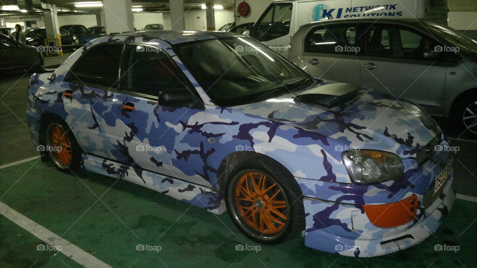 camuflage. car