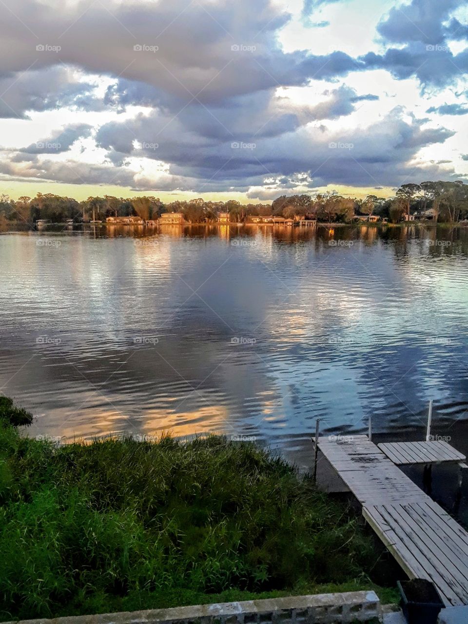 calm lake with beautiful reflection