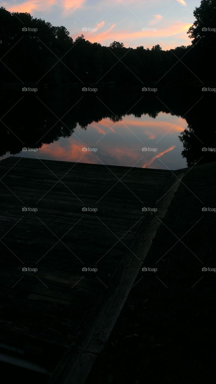 dusk on a dock