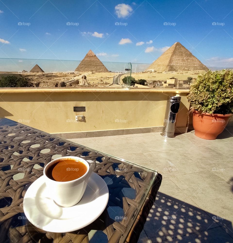 morning coffee in Pyramids ☕