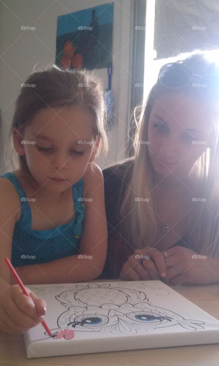 My daughter and granddaughter 
A picture i had to show
To see them here , what a picture
I know .  I Love to see them 
Both , what i feel is a feeling 
Only a mother can know .