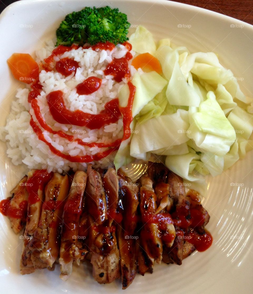 Chick teriyaki siracha face