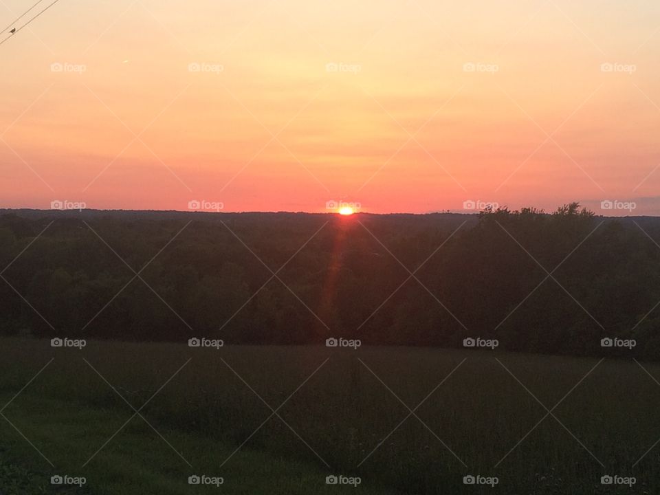 Rural sunset