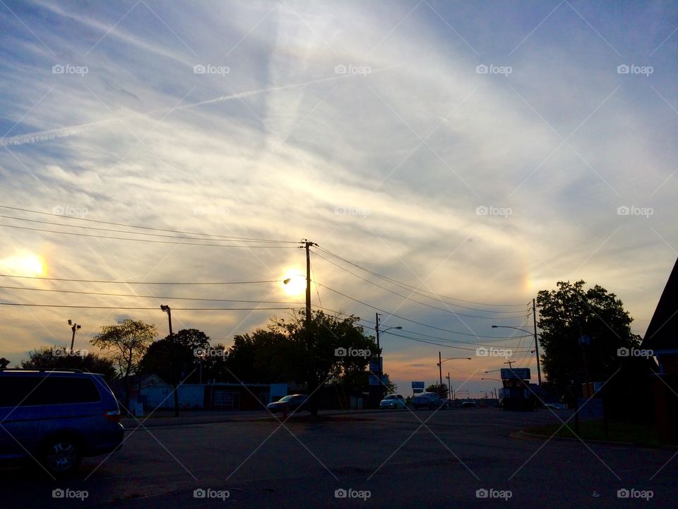 Sun Dogs!. Parhelia in Arkansas in October!