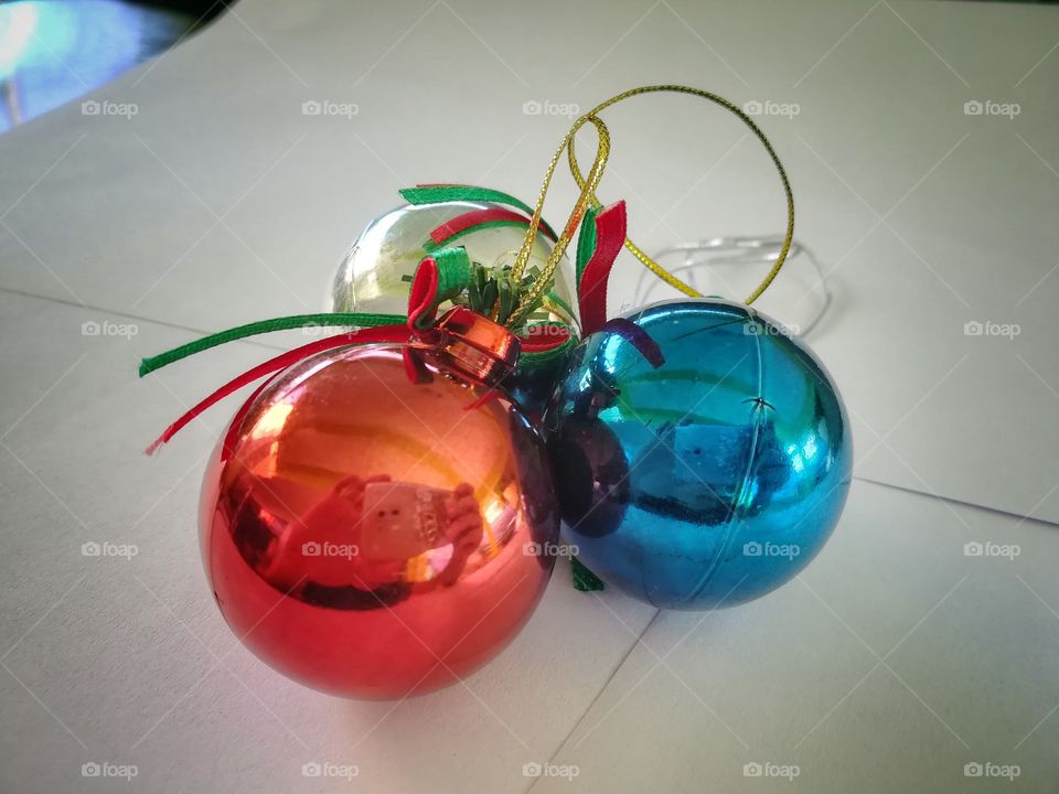 christmas time multicolor bells of decoration