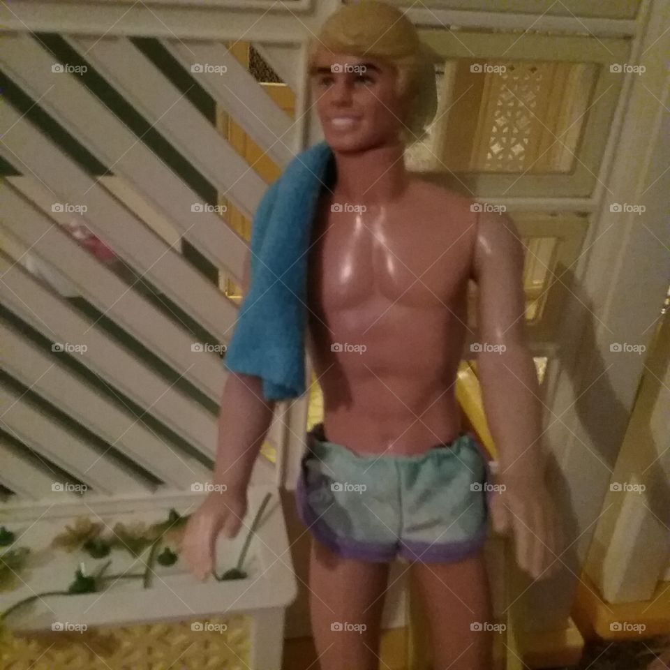Ken doll after a swim