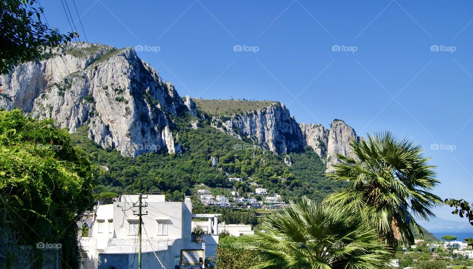 Top view of the White Houses of Capri