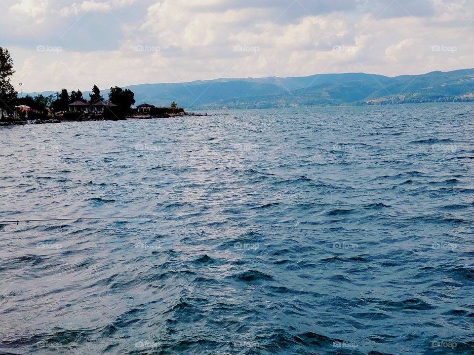 scenic view from the seashore in Sapanca Turkey