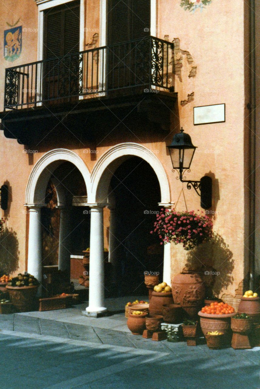 Mediterranean facade. Mediterranean facade