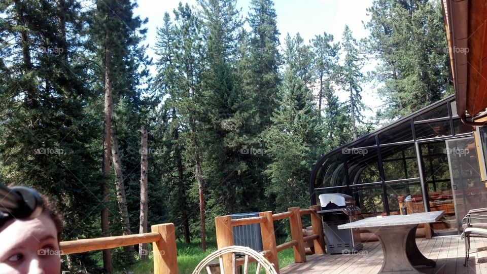 Back porch of our cabin in Lead South Dakota 