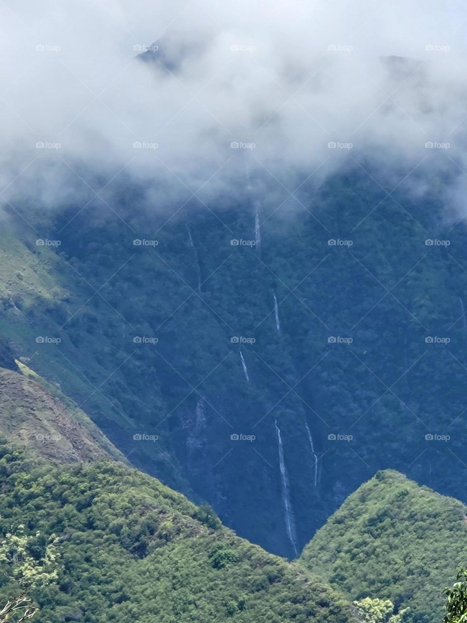 The sky under the clouds