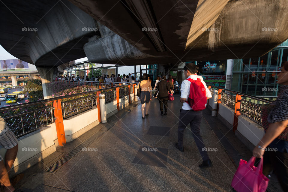 BTS public train station sidewalk 