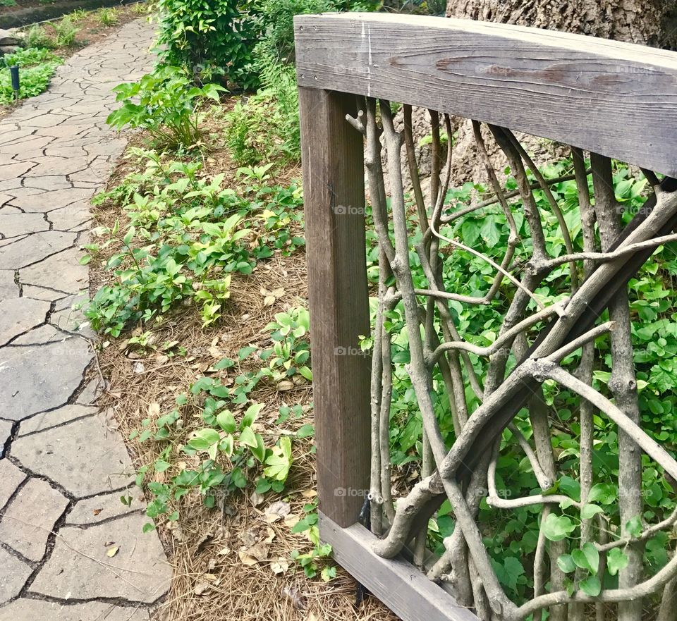 Wood Gate & Stone Path