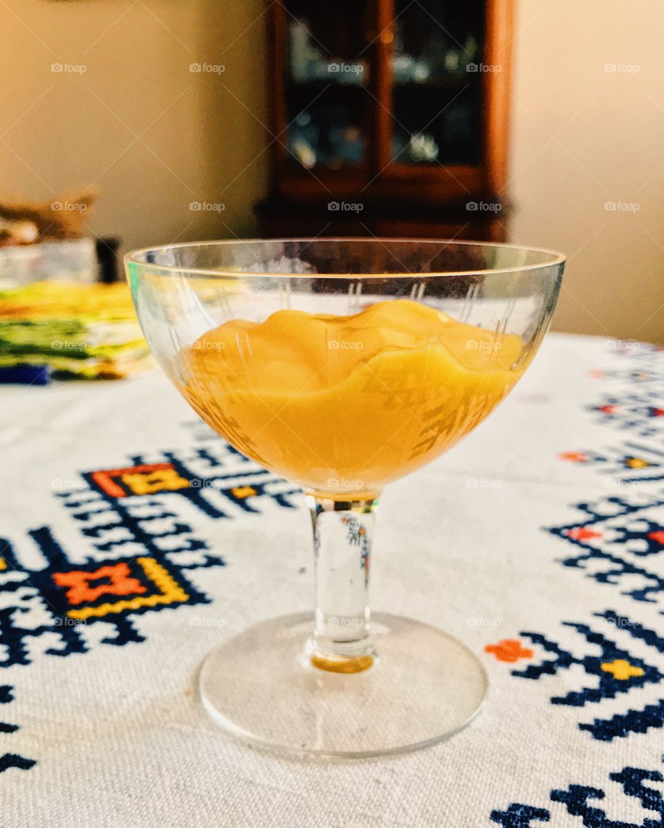 Bright orange liqueur