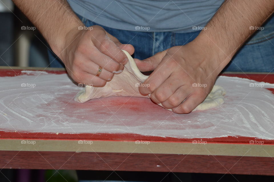 Man preparing food