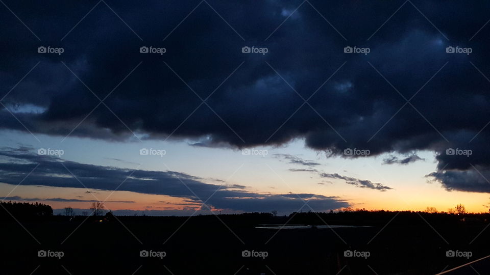 Storm clouds at dawn