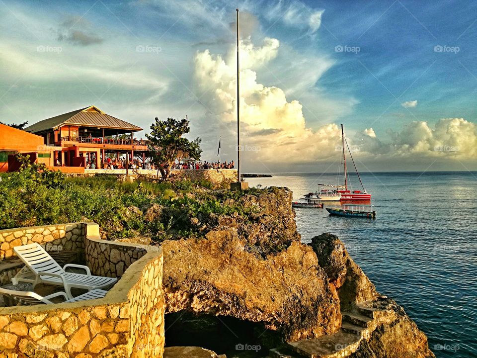 Rick's Café from the cliff. Jamaica 2016