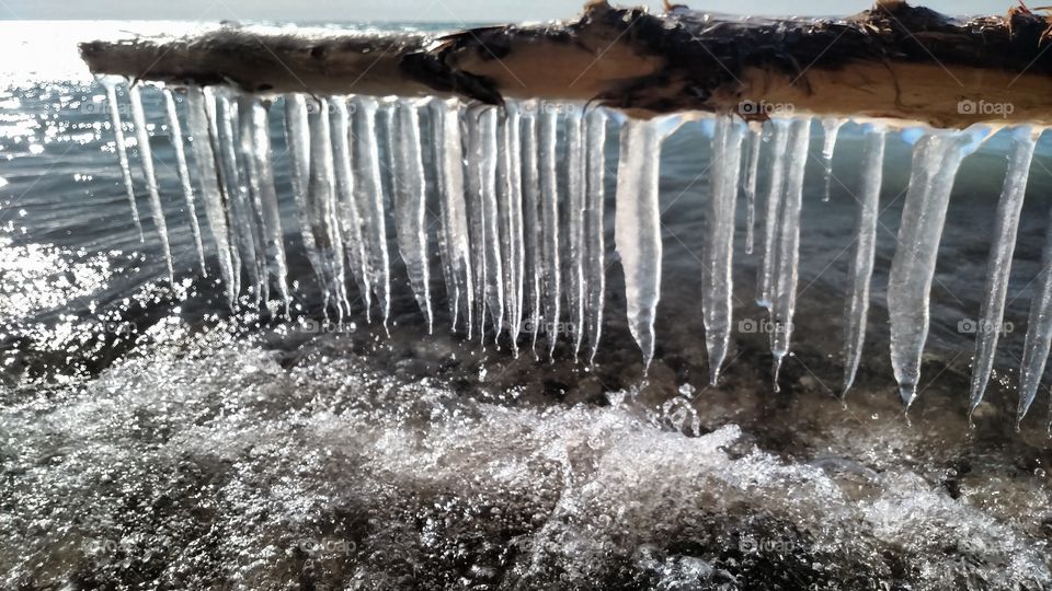 ice over lake Michigan