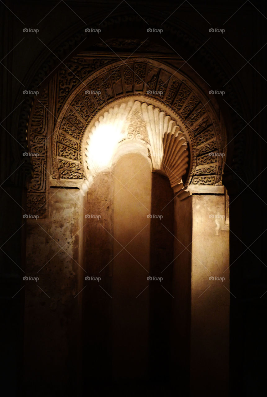 A corner in the Alhambra Palace in Granada, Spain