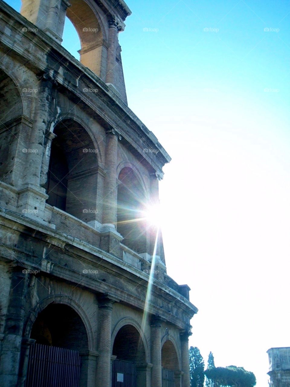 Colosseum Sunburst, Rome, Italy