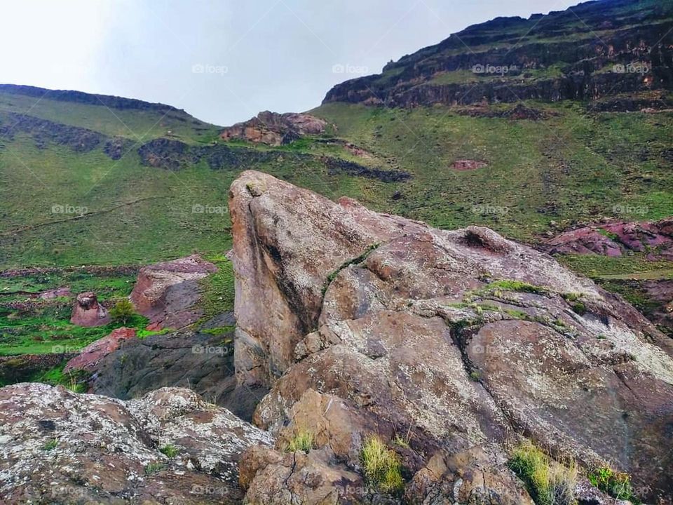 Glory be to God, the magnificent and picturesque view and the natural green trees are a view that is nothing more wonderful than it