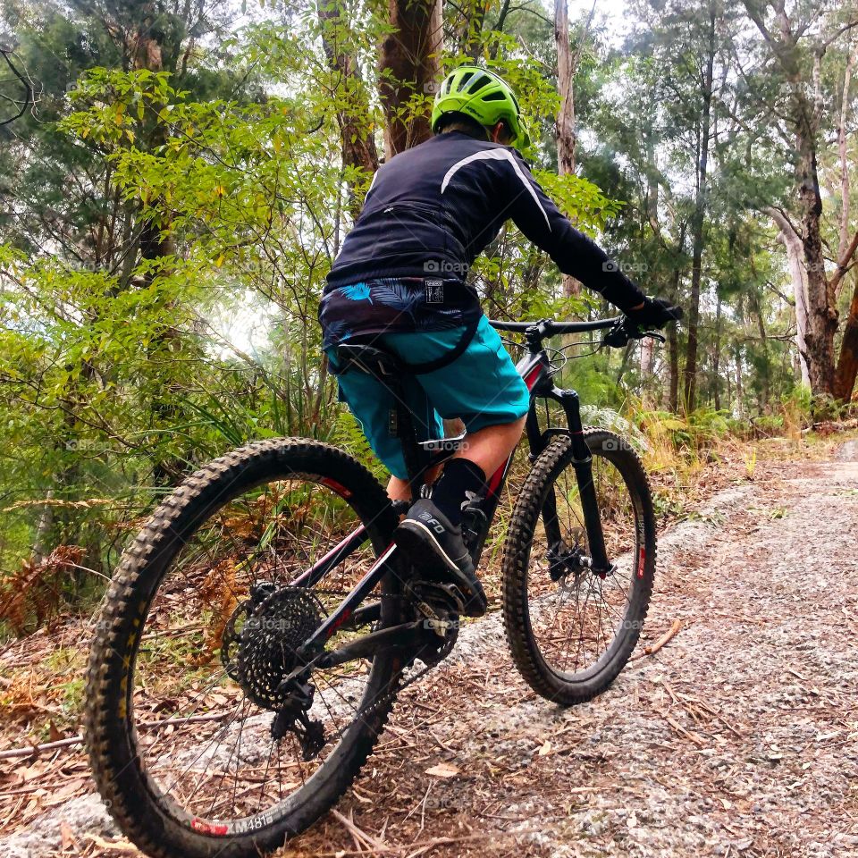 Mountain biking in Australian bush