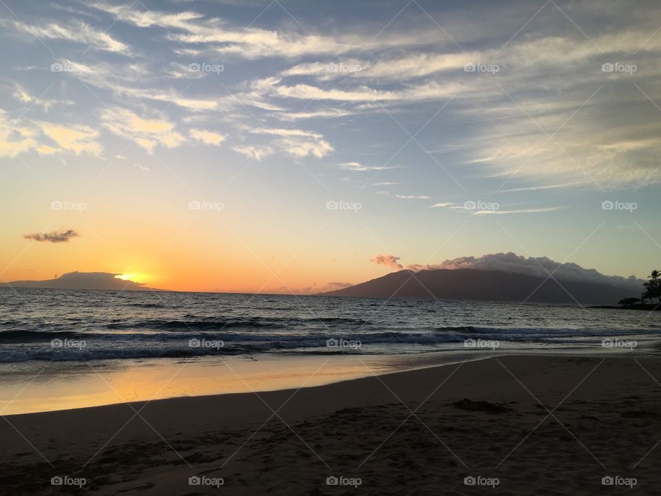 Sunset at beach