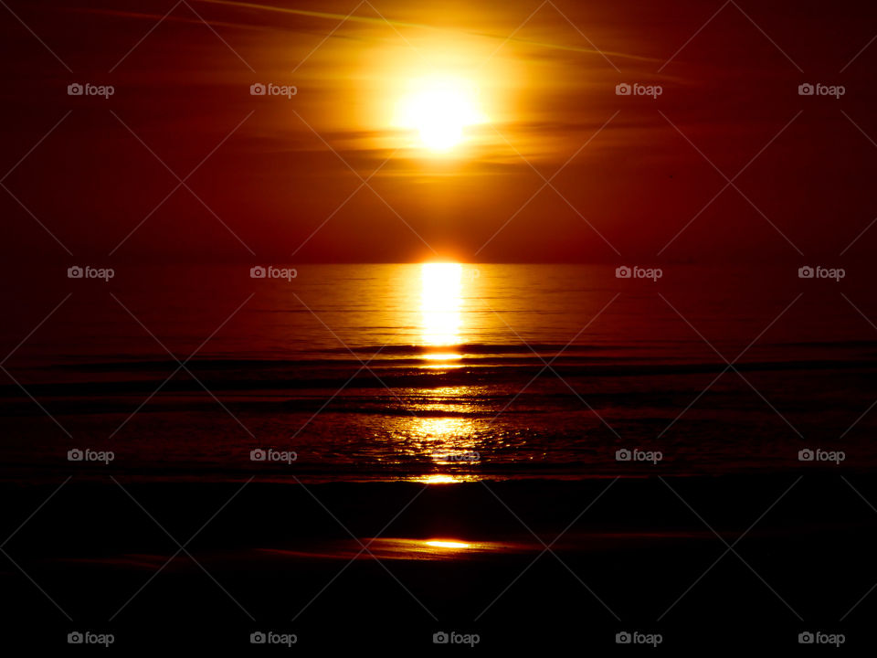 Sunlight reflected on sea