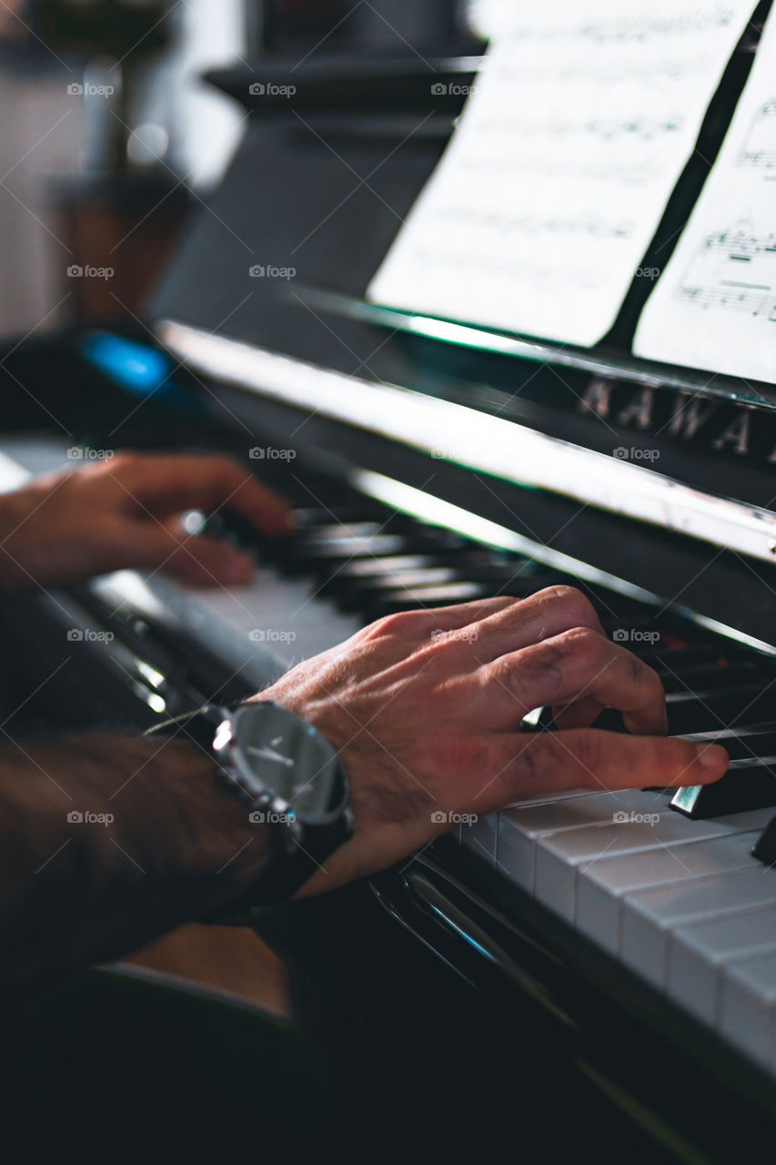 Man playing a piano 