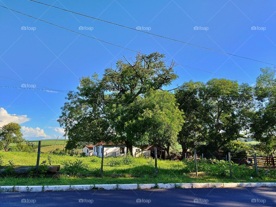 The back roads in the interior of Brazil are beautiful, with unique landscapes, including the rural lifestyle that mixes with the city life.