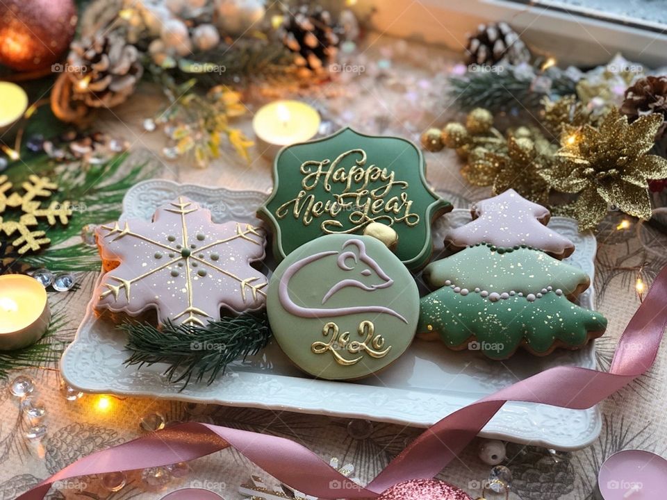 новогодние праздники печенье