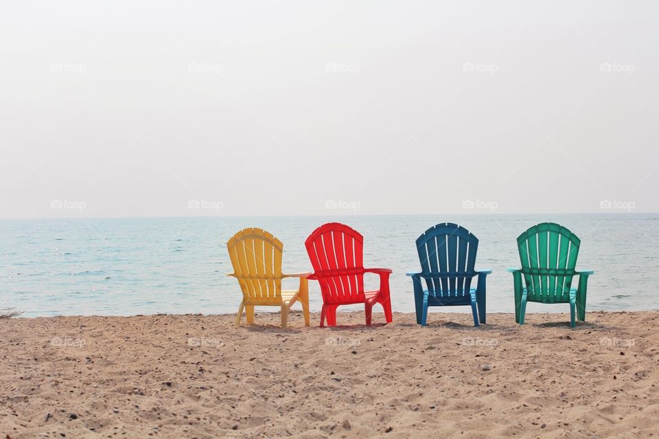 Chair, Beach, Sand, No Person, Sea