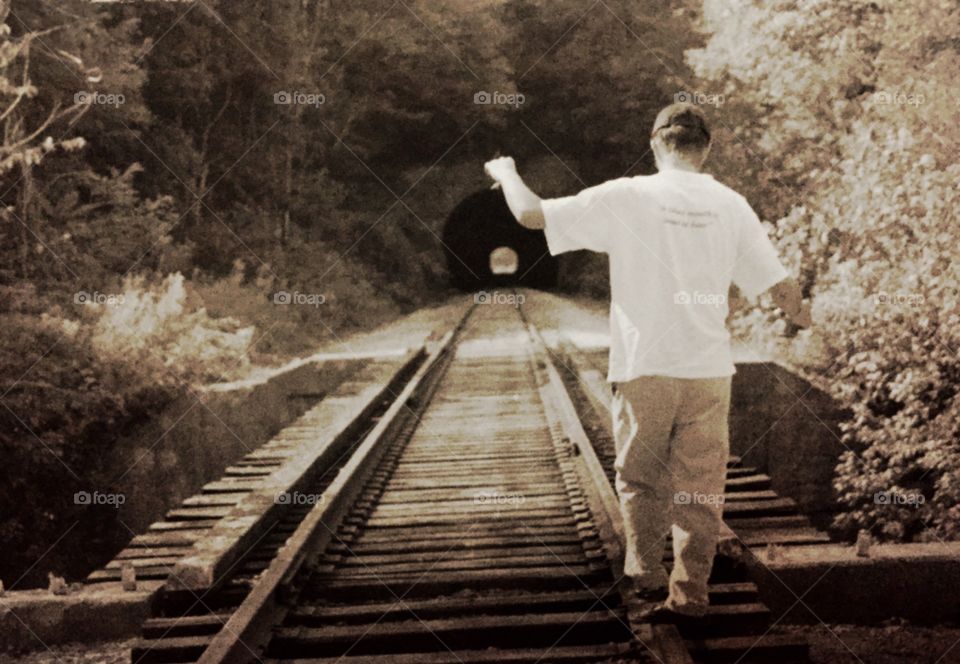 Walkin' the tracks. "A silent mouth is sweet to hear". 