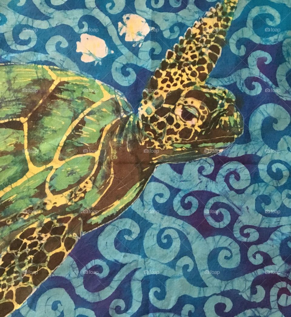 Sea turtle batik