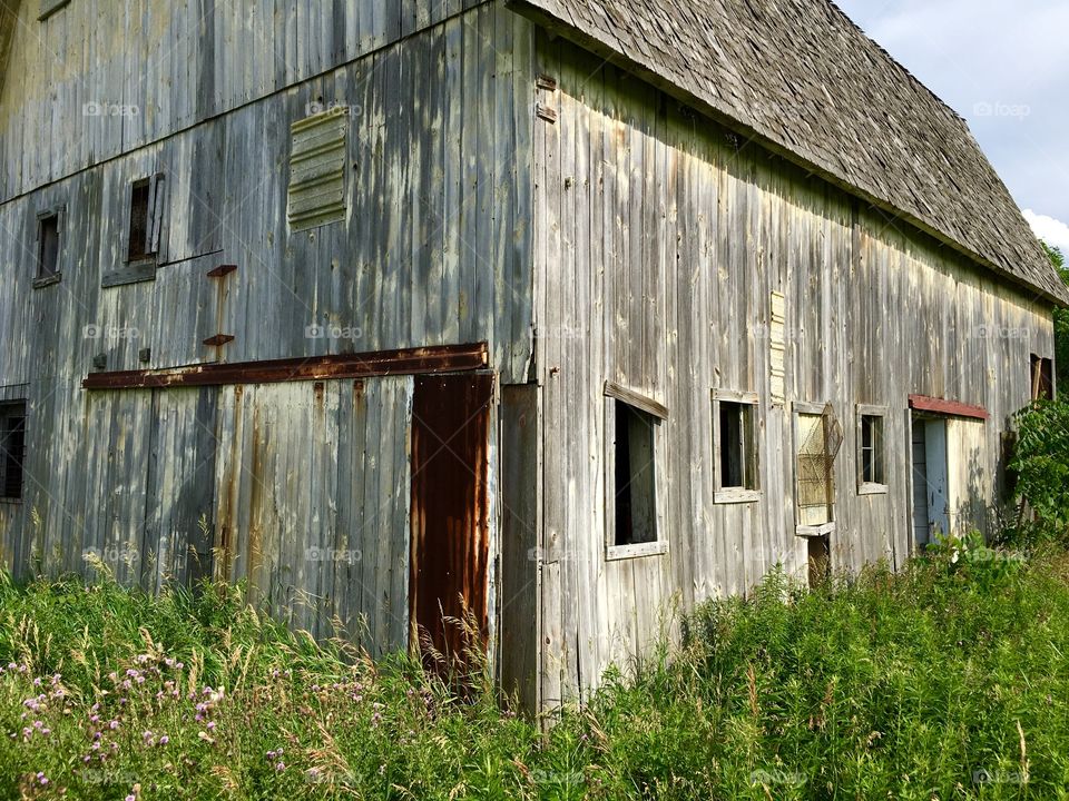 Corner of creepy barn