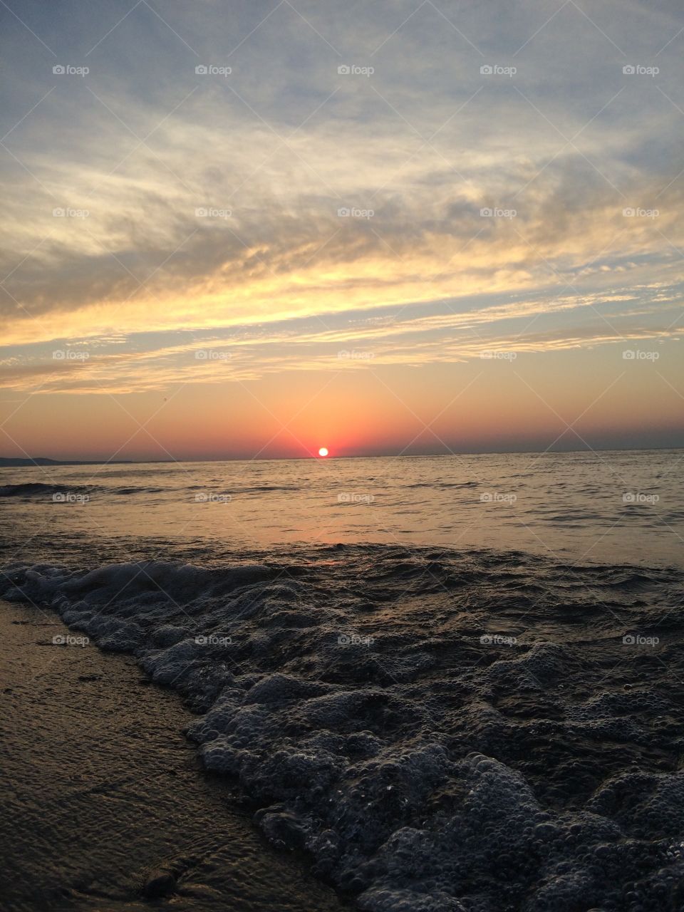 Sunset over the lake