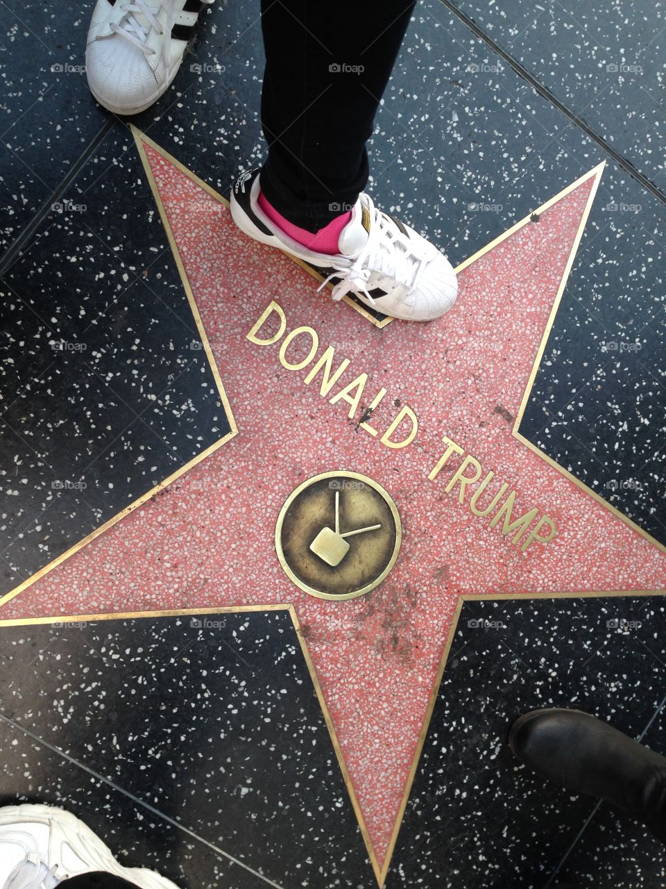 Donald Trump star floor walk of fame, Hollywood California Los Angeles
