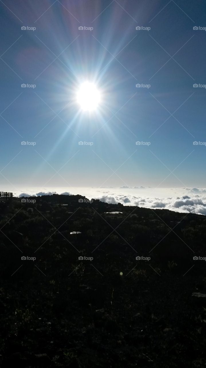 Sunrise at the Haleakala Volcano