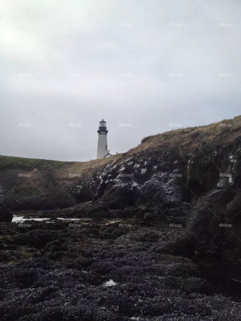 Lighthouse, Landscape, Rock, No Person, Water