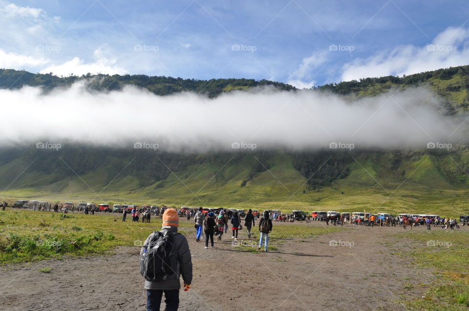 morning on top of mountain