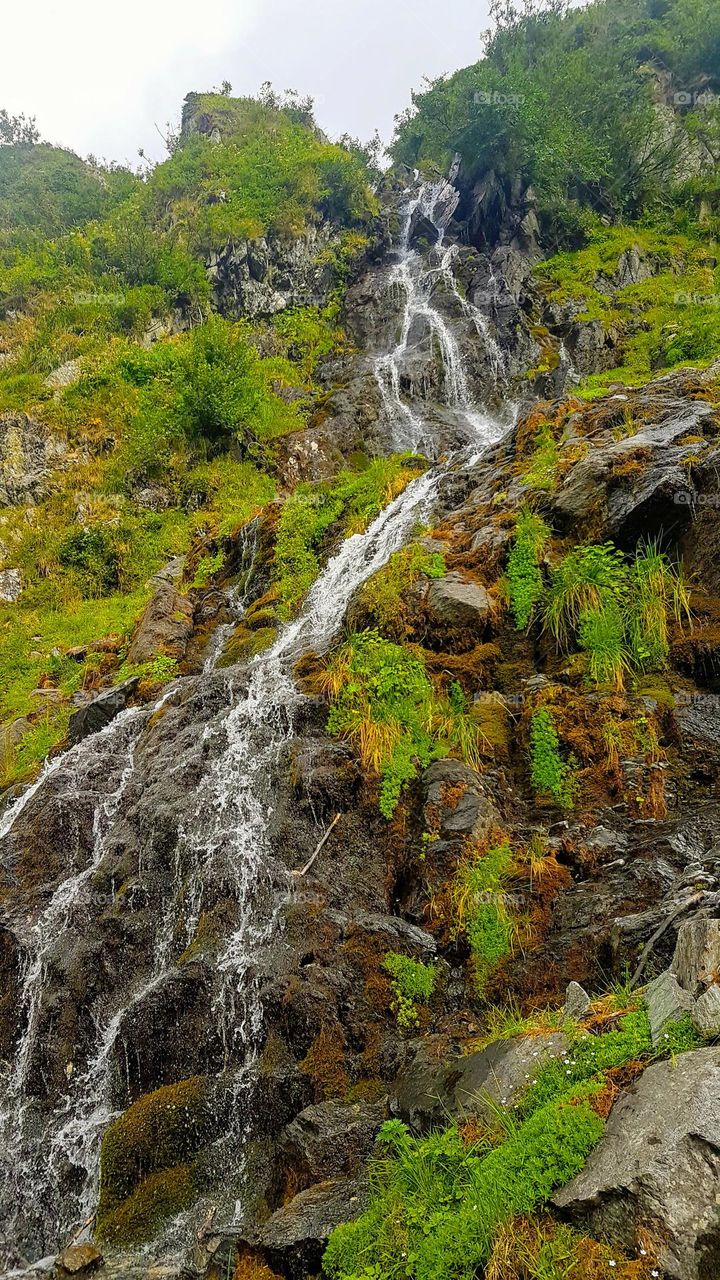 mountain waterfall