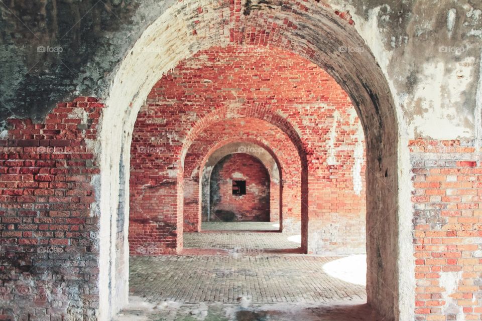 Fort Morgan archways 