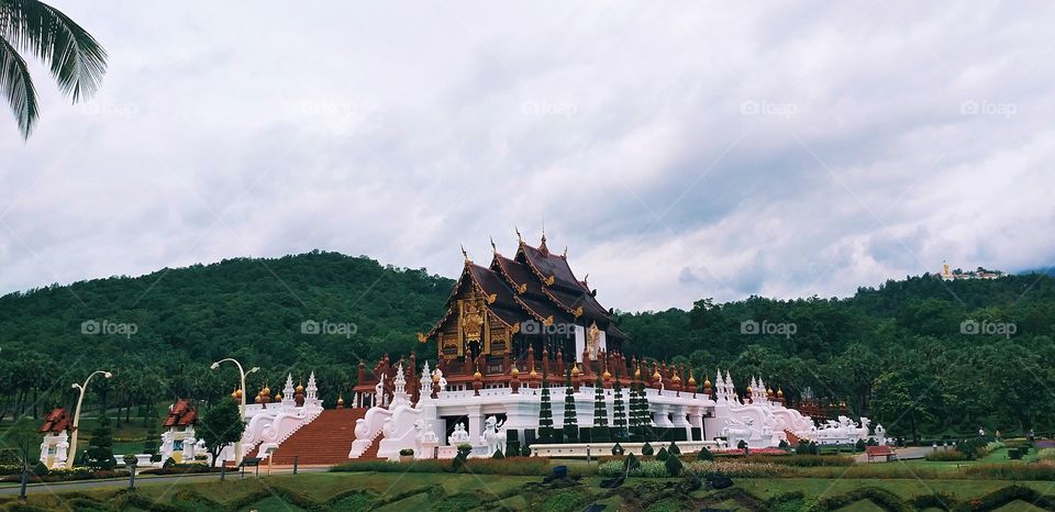 The Royal Pavilion in Royal Park Rajapruek. Thailand.